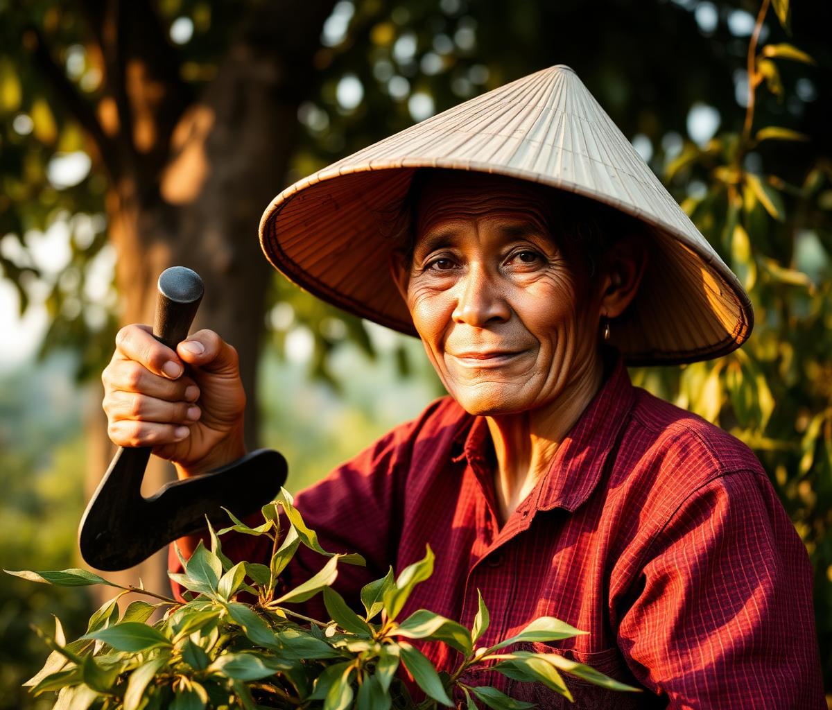 Aceh patchouli farmer
